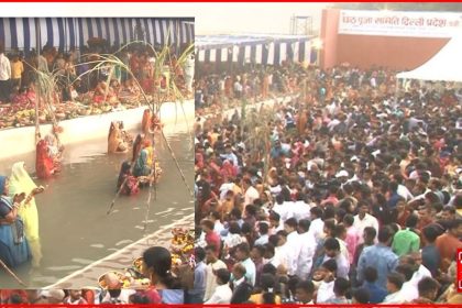 chhath puja celebrations at ito ghaat delhi