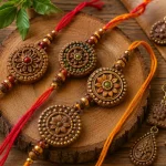 गोबर से बनी राखी ज्वैलरी के अलग-अलग डिजाइन
