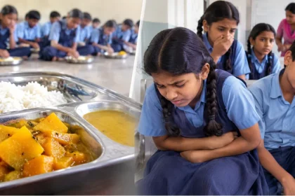 कोटा मिड-डे मील खाने के बाद अस्पताल में भर्ती बच्चे