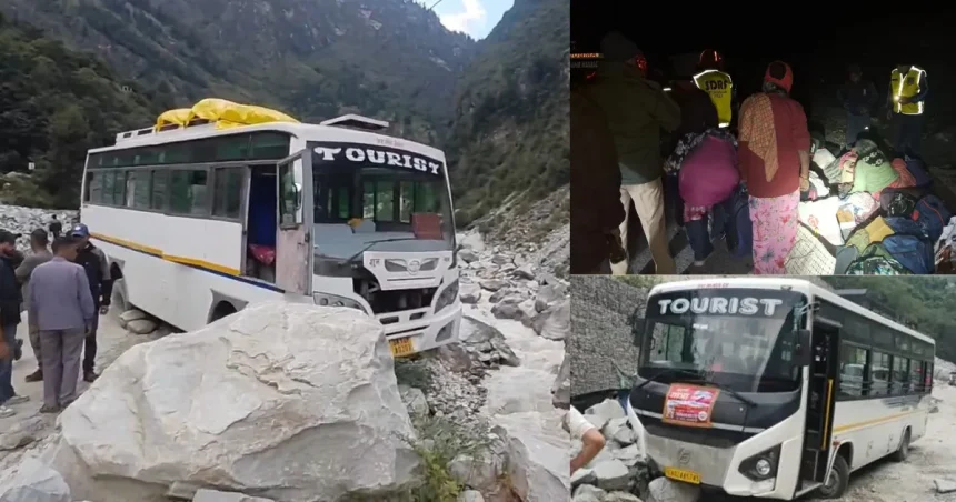 Chamoli bus accident brake fail near Badrinath route