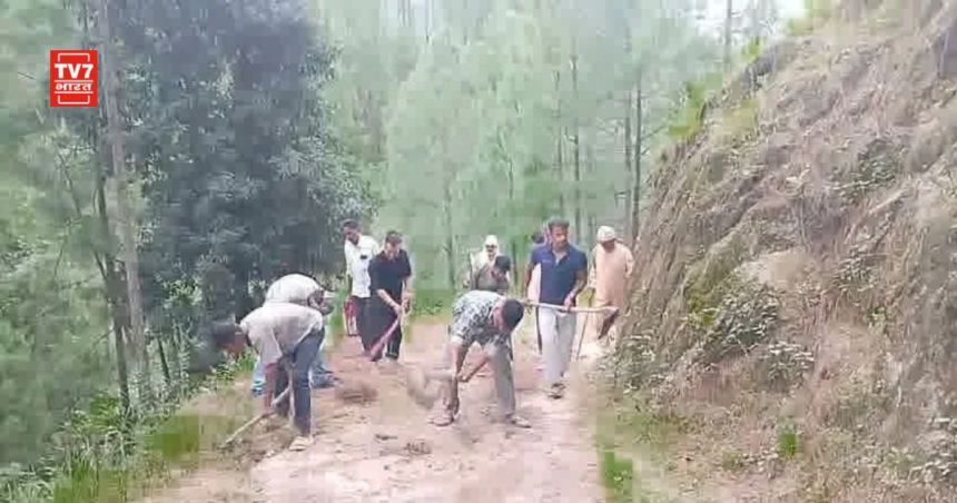 Champawat Pati road NOC villagers shramdan