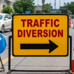 Greater Noida West Traffic Diversion near Kisan Chowk underpass construction