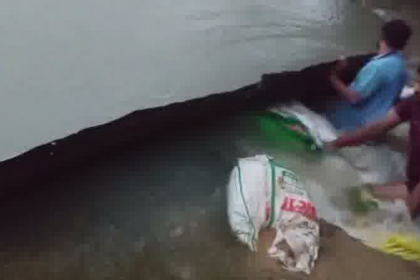 कानपुर के इटरा गांव की ओर बढ़ता नहर का पानी