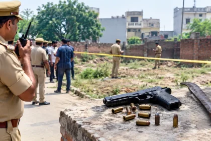 लोनी प्रॉपर्टी विवाद फायरिंग की घटना स्थल