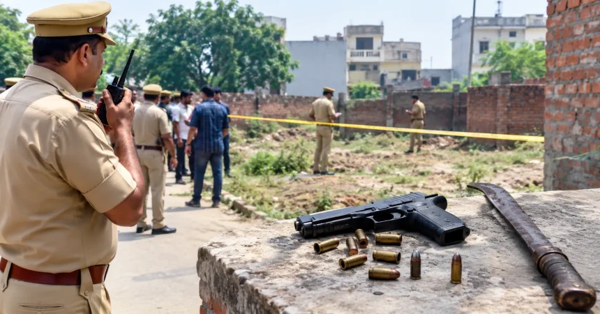 लोनी प्रॉपर्टी विवाद फायरिंग की घटना स्थल