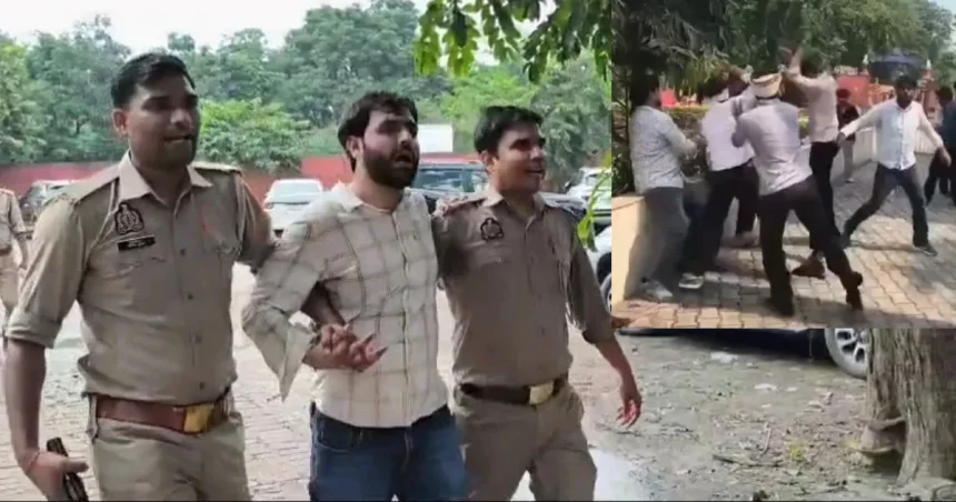 मेरठ कॉलेज मारपीट का वीडियो वायरल, पुलिस हिरासत में छात्र