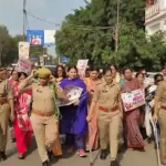पुष्पा तिवारी भाजपा महिला मोर्चा कानपुर प्रदर्शन